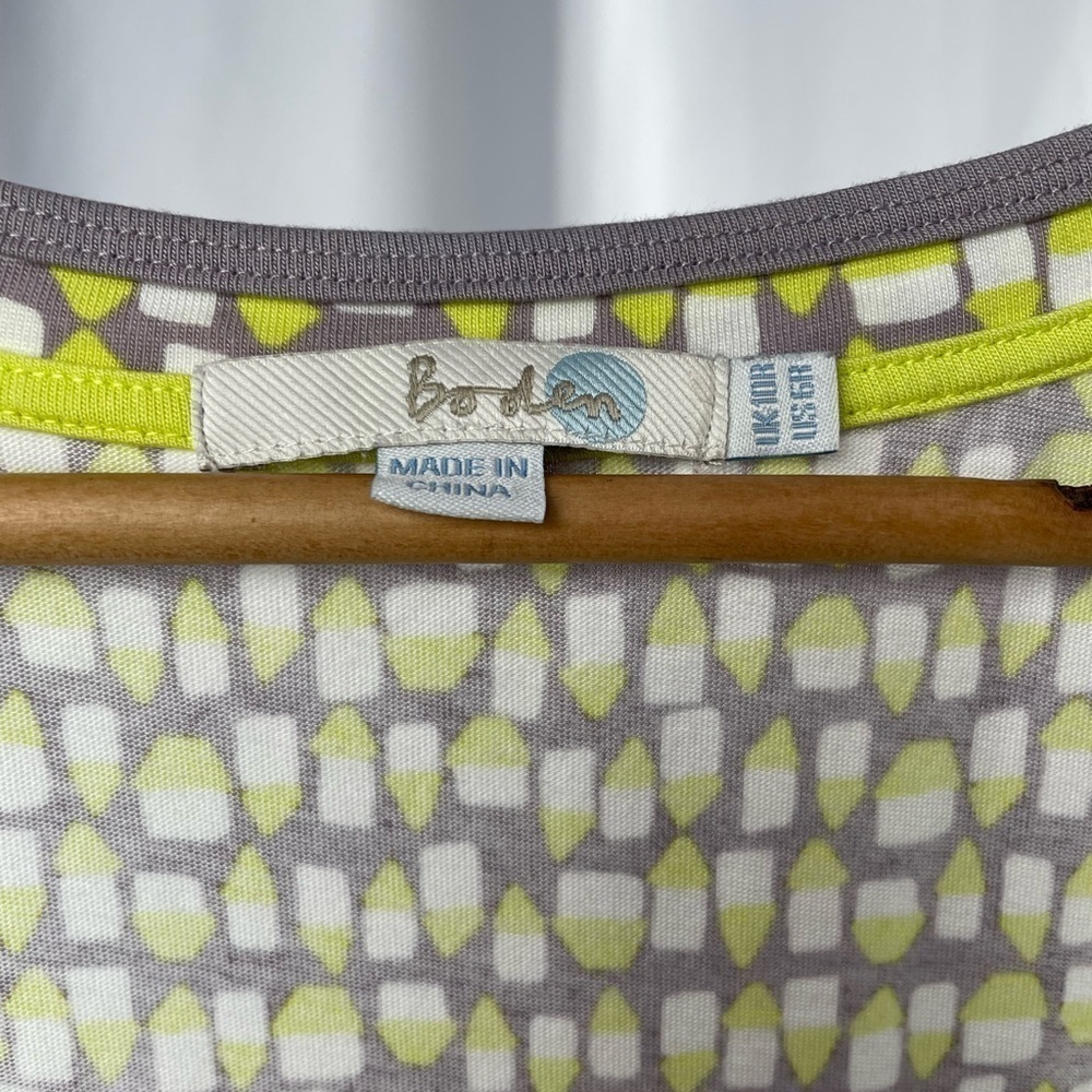 Boden Casual Short Sleeve Weekend Jersey Dress in Grey‎ Green Size 6 Regular - Picture 4 of 6